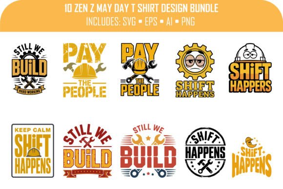10 Gen Z Worker Quote Shirt Bundle Graphics
