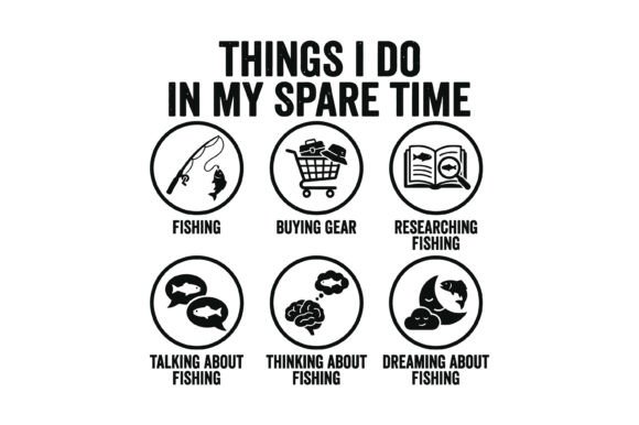 Fishing Spare Time SVG Design