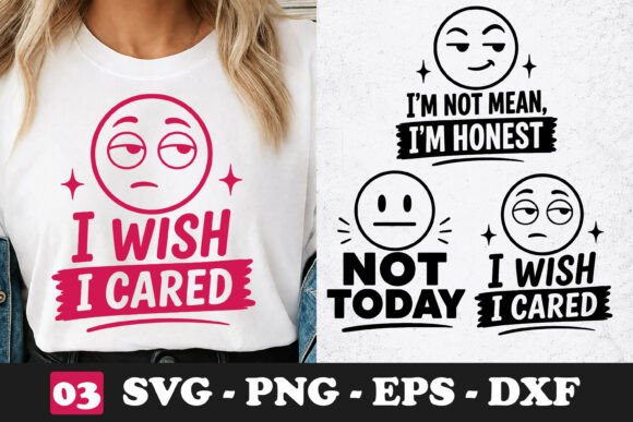I Wish I Cared SVG Funny Sarcastic Graphics