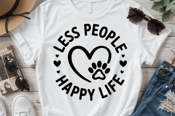 Less People Happy Life PNG SVG