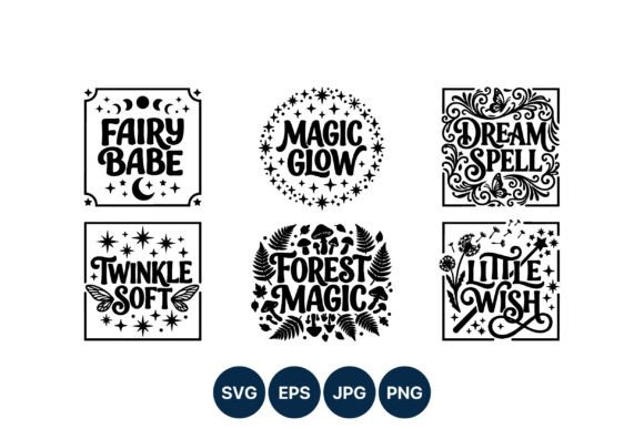 Magical Quote Vector Art Black White