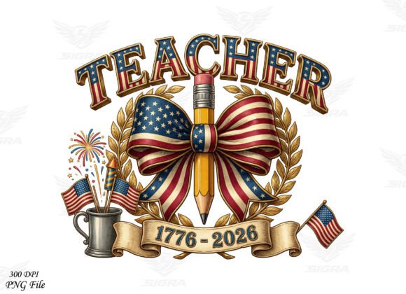 Patriotic Teacher Graphics for T-Shirt Designs