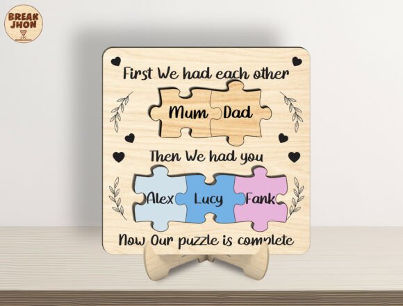 Personalized Family Puzzle Sign SVG