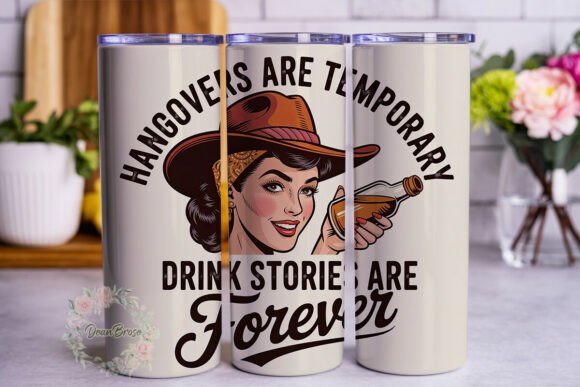Retro Cowgirl Drink Quote 20oz Wrap