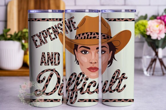 Sassy Cowgirl Quote 20oz Tumbler Wrap Graphic