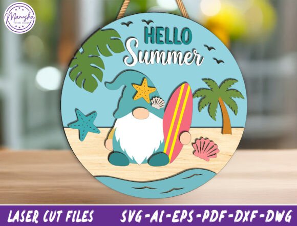 Summer Laser Cutting Graphic for Blog Design