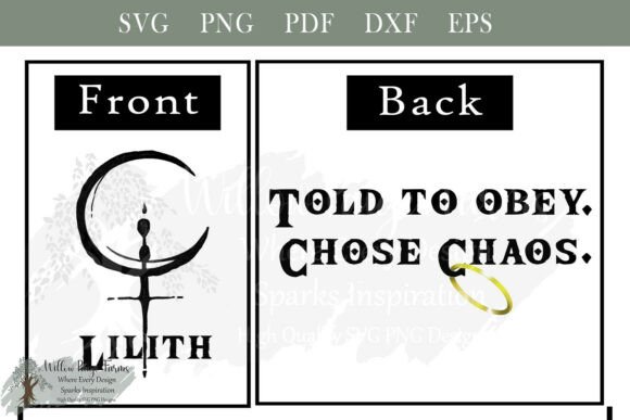 Told to Obey Chose Chaos Goth Witchy Svg Graphics